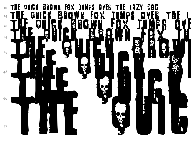 1 Punk font waterfall